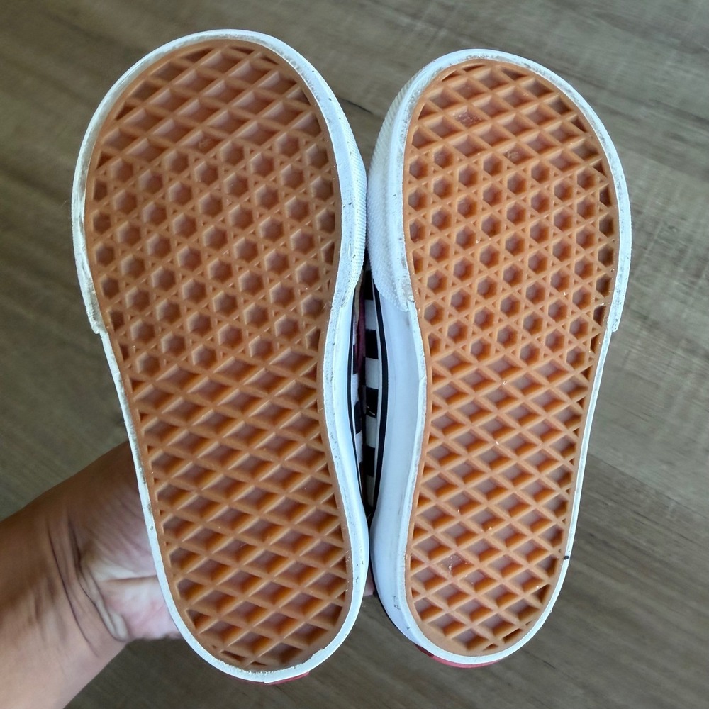 Vans Sk8-Hi Zip Toddler 6.0 Checkerboard Black Red High Top Sneakers 721356 - Picture 9 of 10